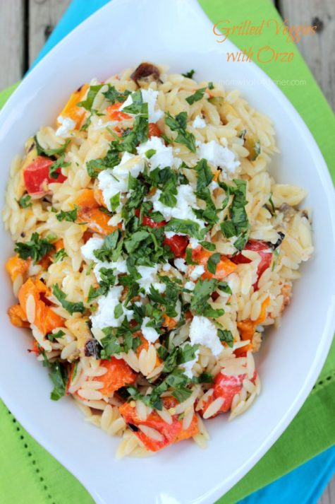 Grilled Veggies with Orzo