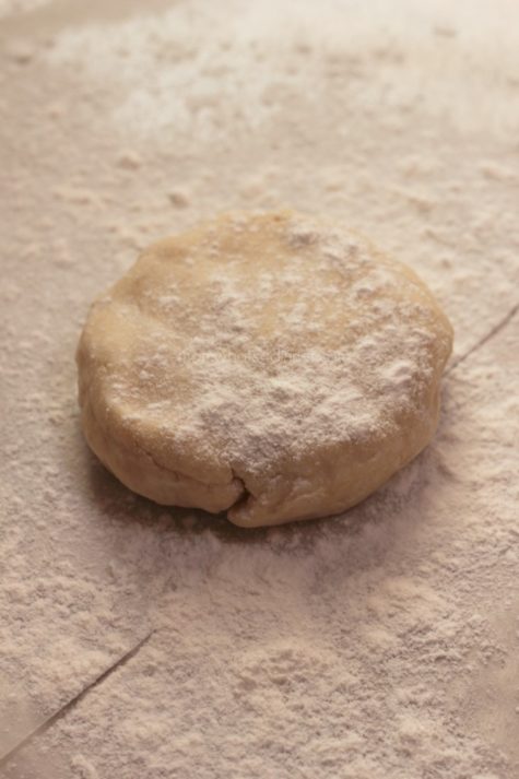 Dough Ball on a floured surface, I recommend using wax paper over the counter top