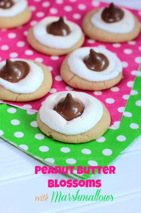 Peanut Butter Blossoms with Marshmallows