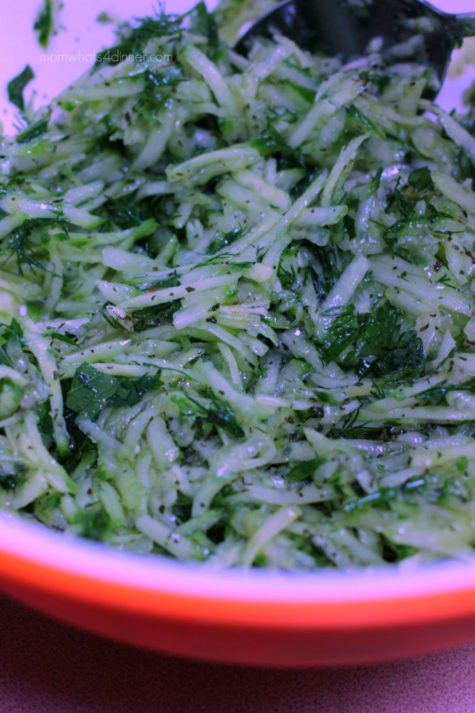 Shredded Cucumber with Herbs