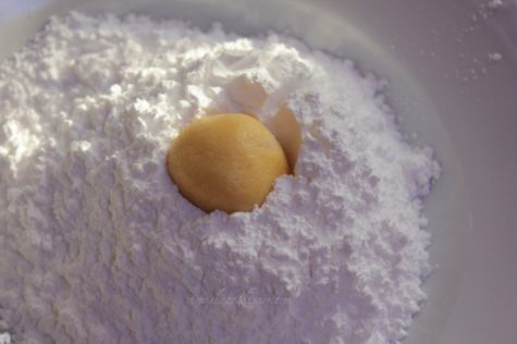 Dough Ball in Icing Sugar