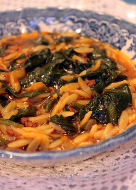 Spinach and Orzo