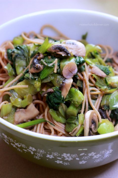 Bok Choy with Whole Wheat Pasta